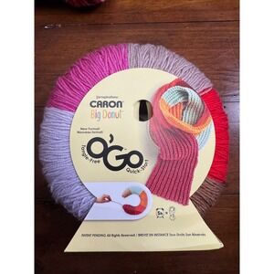 Caron Big Donut O Go Yarn Raspberry‎ Glazed Acrylic Quick Start Tangle Free